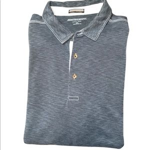 Johnston & Murphy Men's Dark Gray Short Sleeve Polo Size XXL